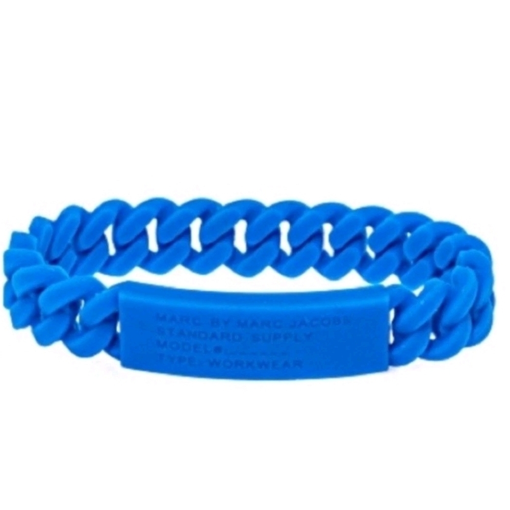 NWT Marc By Marc Jacobs Silicone Electric Blue Rubber Bracelet